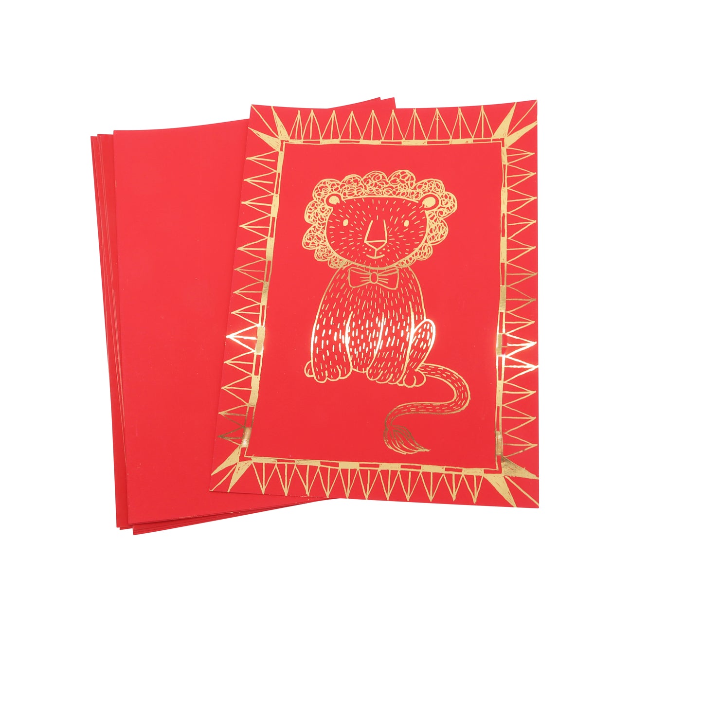 Red Scratch Art Sheets x10