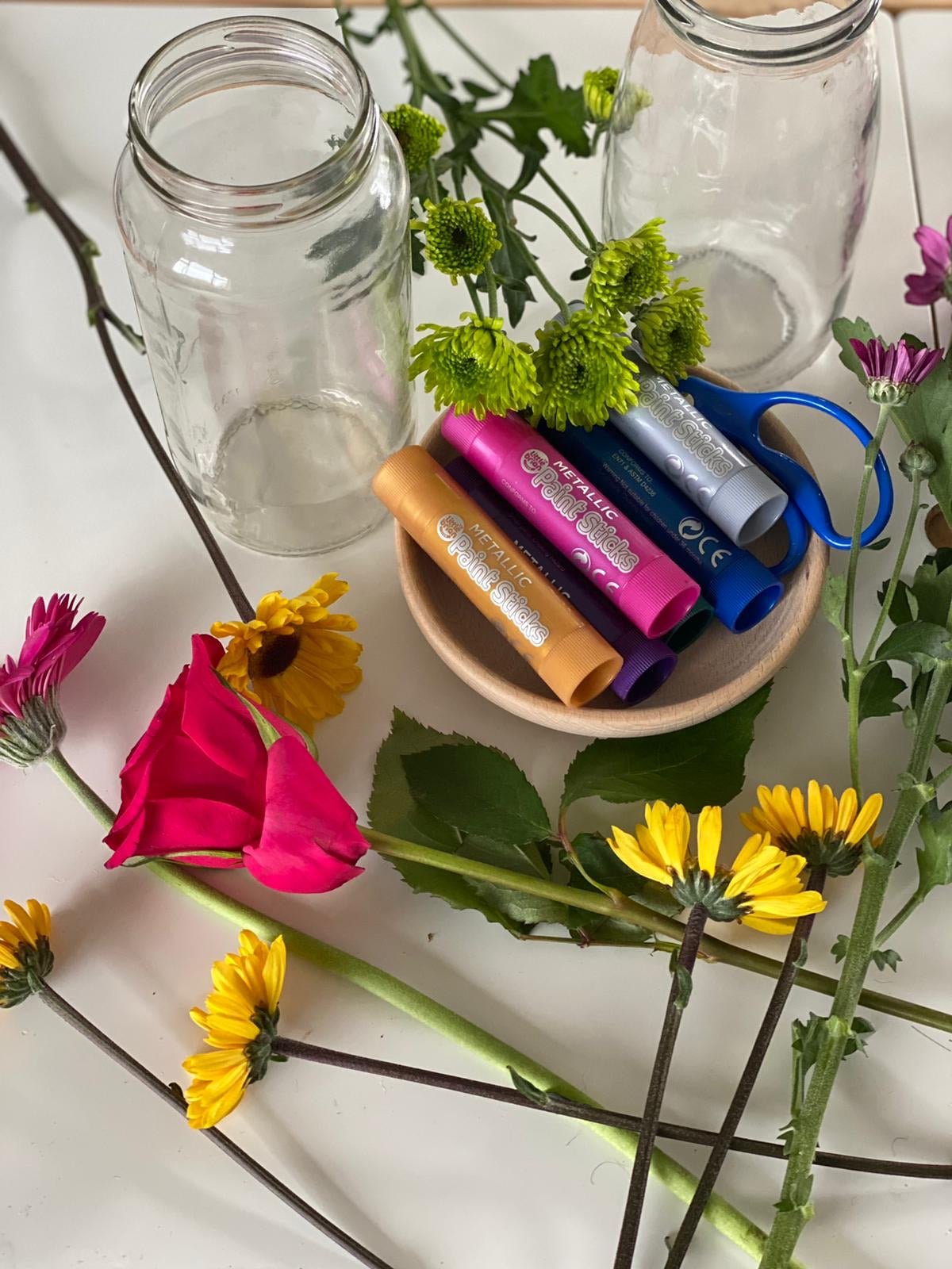 Metallic paint sticks 6 assorted - 4