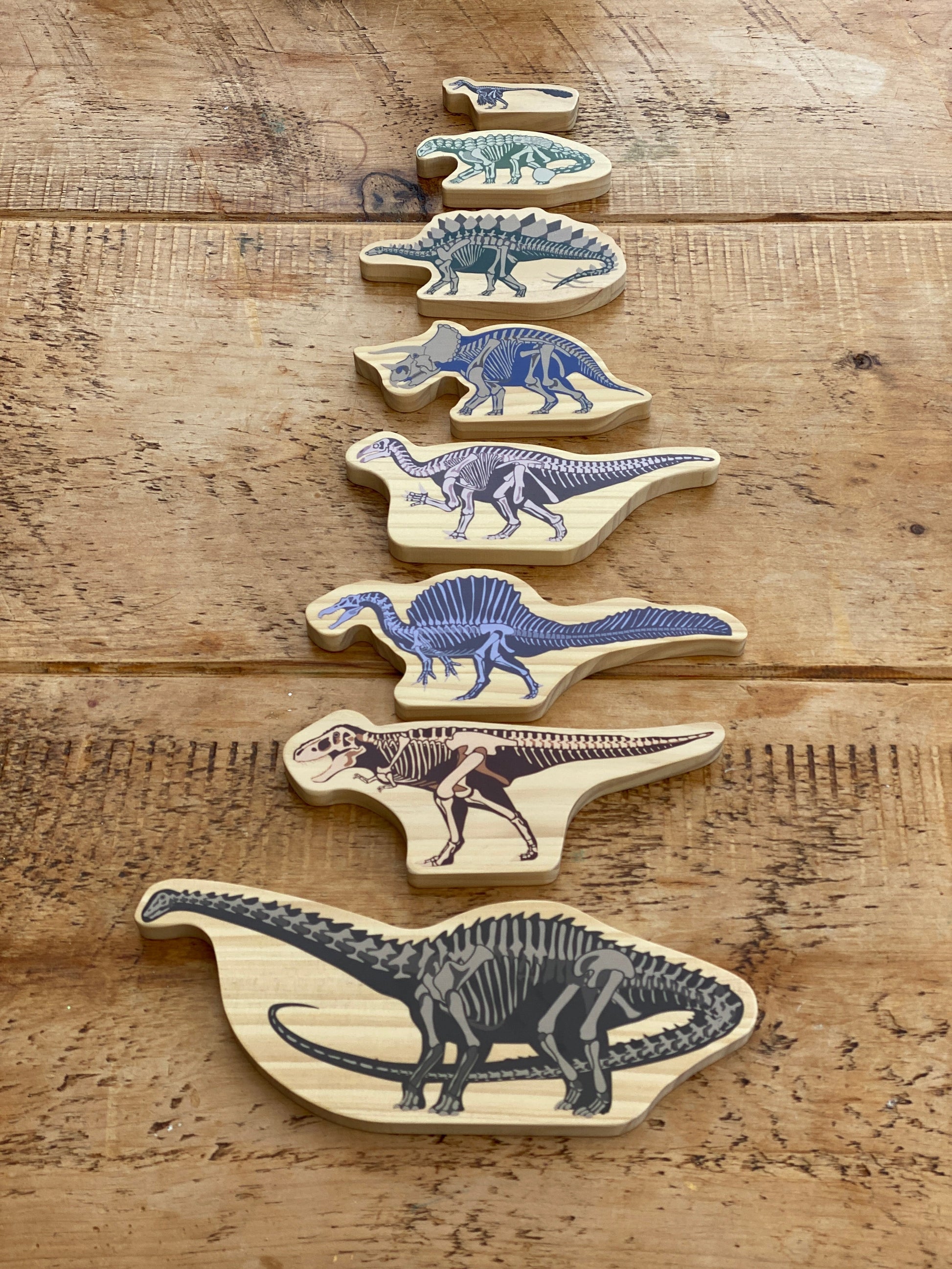 Dinosaurs Wooden Characters great for small world play.