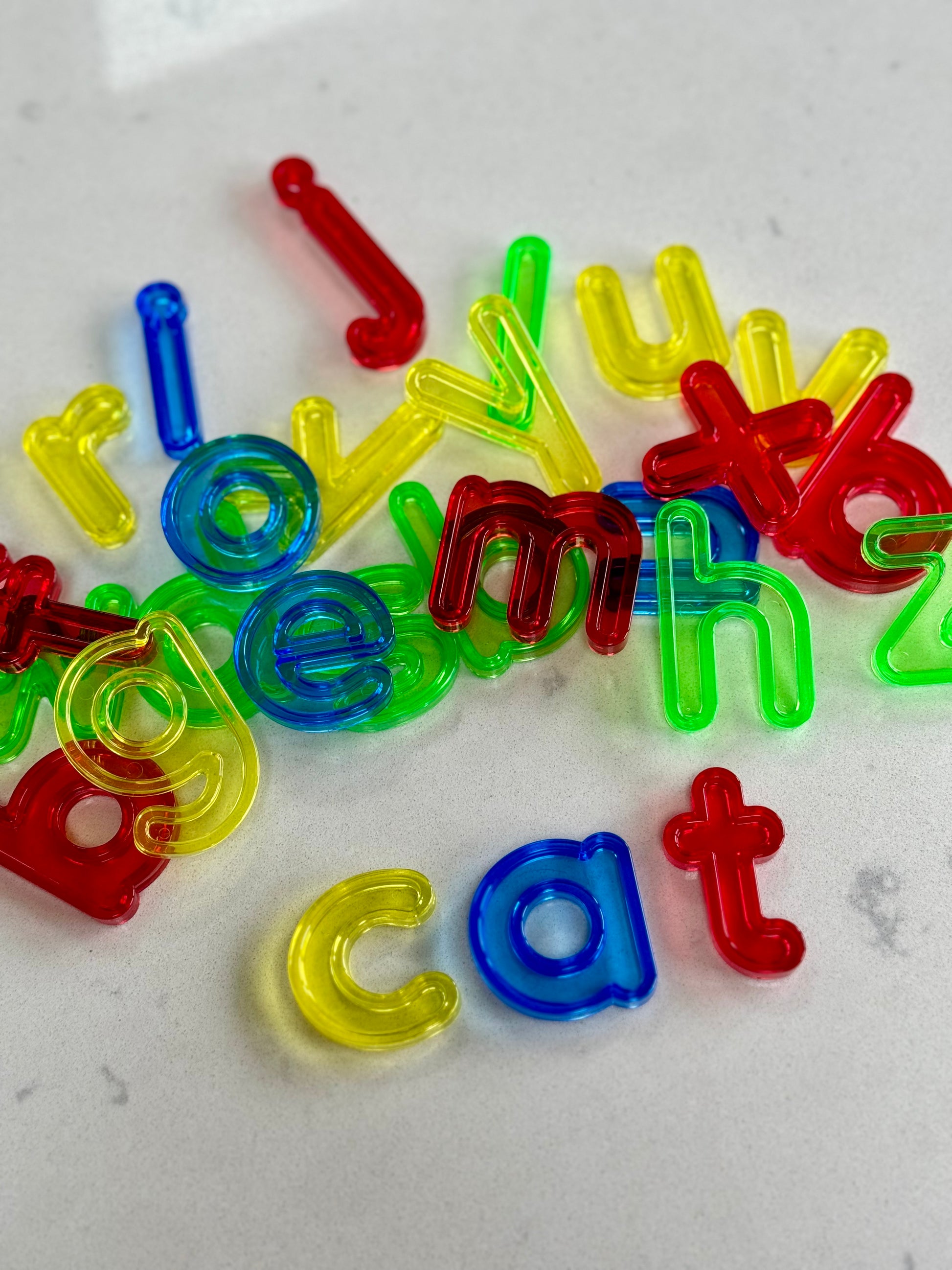 Translucent Colour Lowercase Letters