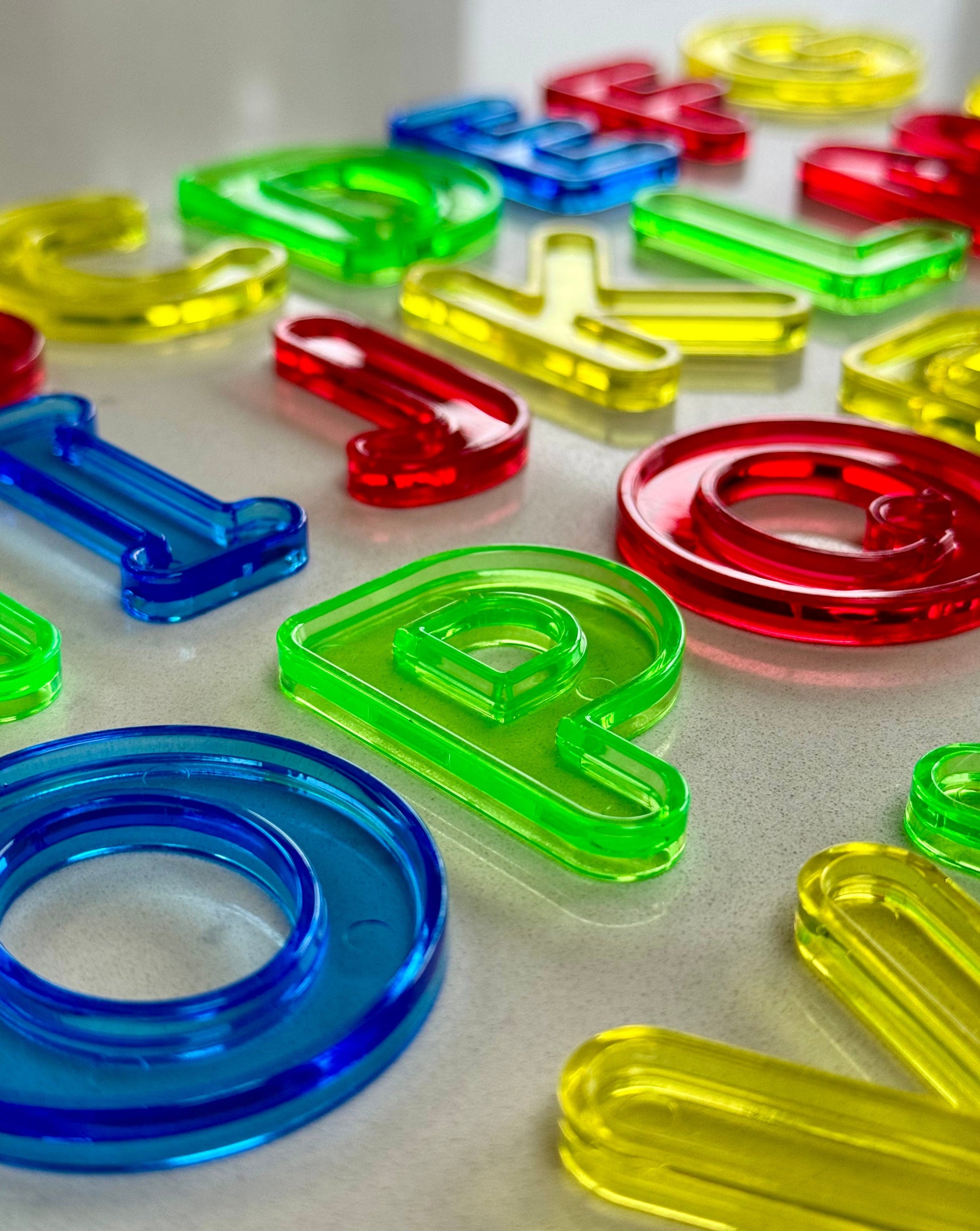 Translucent Colour Uppercase Letters