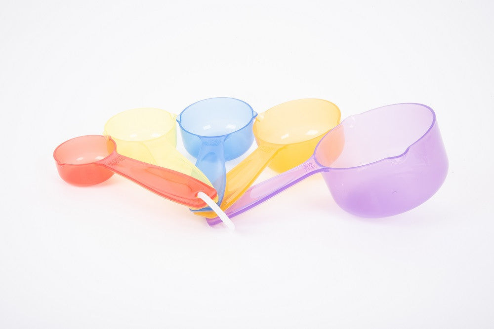 Translucent Colour Measuring Cups - Pk5