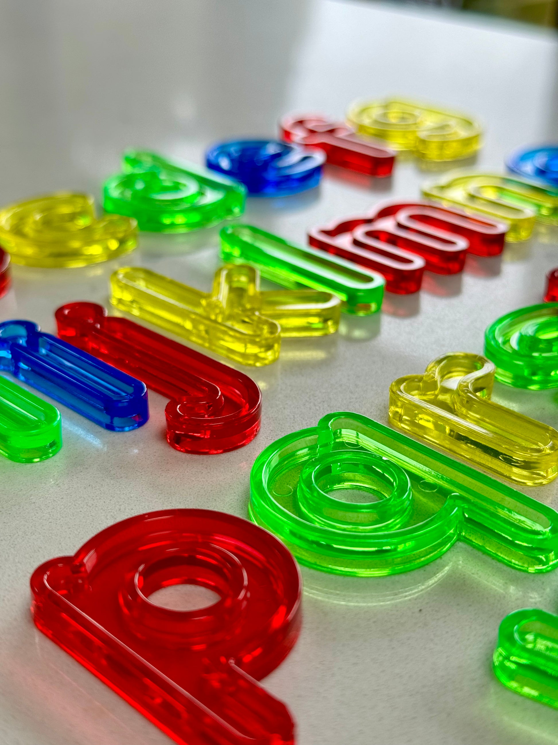 Translucent Colour Lowercase Letters