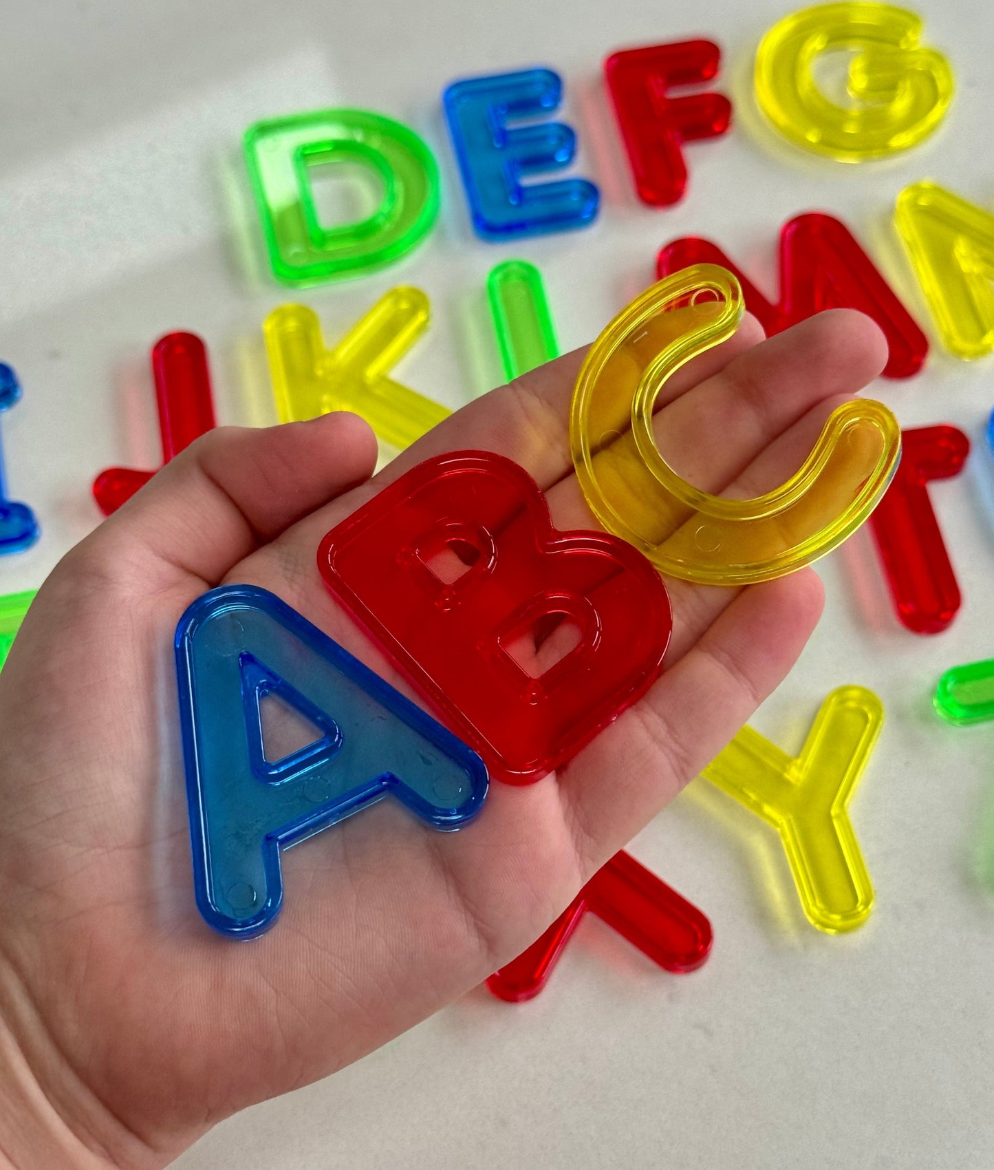 Translucent Colour Uppercase Letters