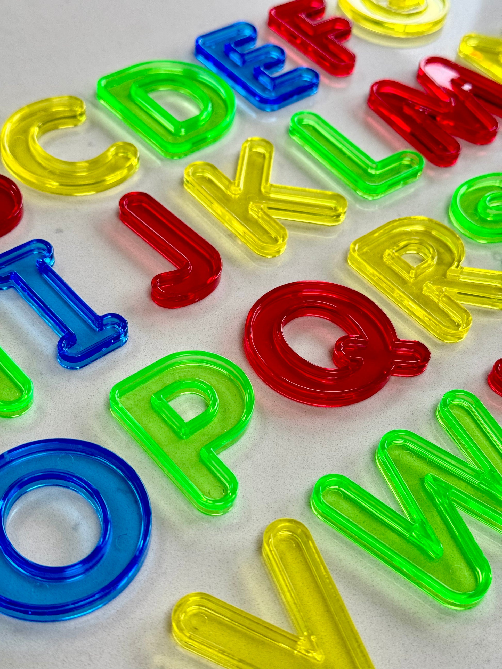Translucent Colour Uppercase Letters