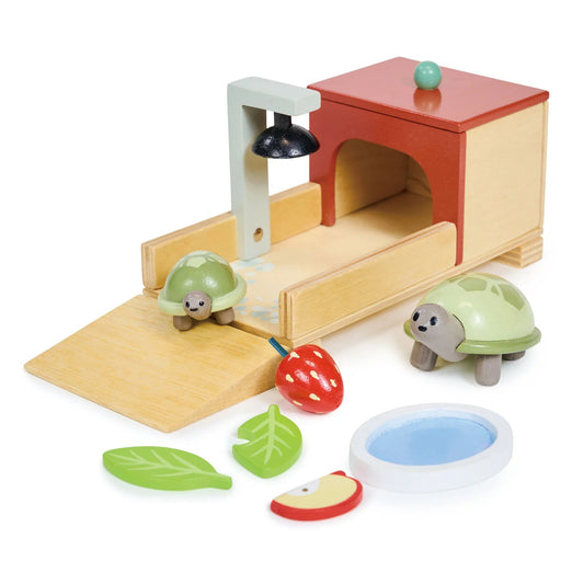 Tortoise Pet Set. A wonderful set of 2 tortoises along with their enclosure, food and water.