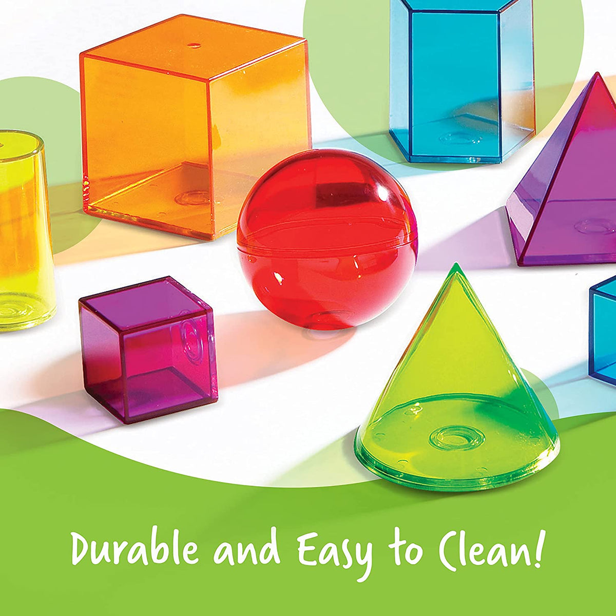 Shape Set Geometric solids. Transparent, 3-D shapes in attractive colours provide ...