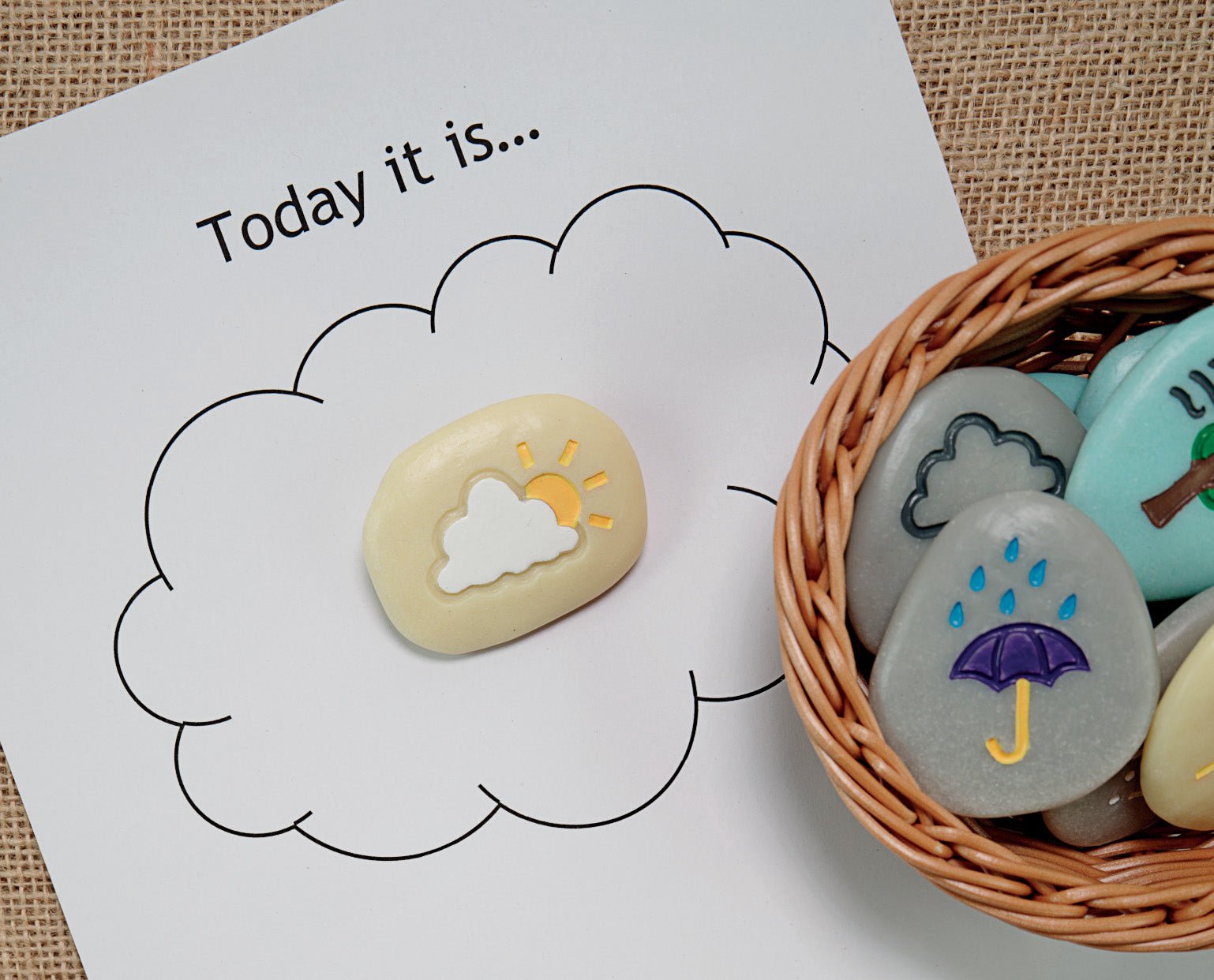 Weather Sensory Stones | Learning and Exploring Through Play