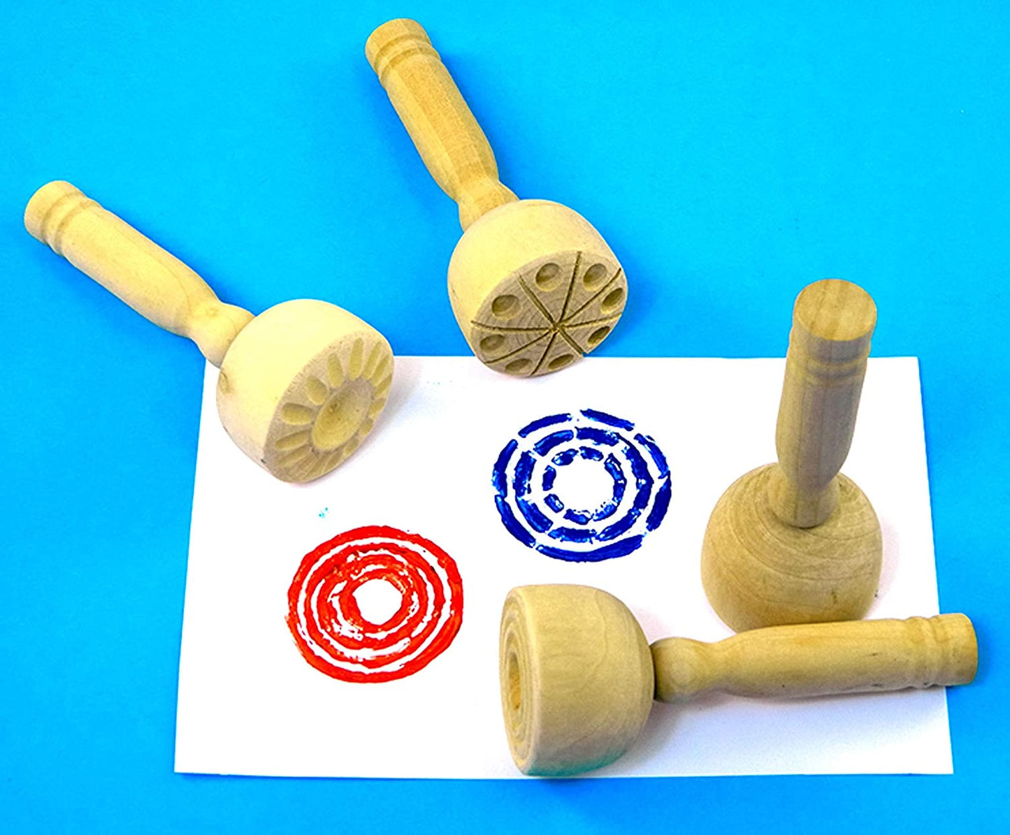 Wooden Paint & Clay Stampers (Pack of 4) | Learning and Exploring Through Play