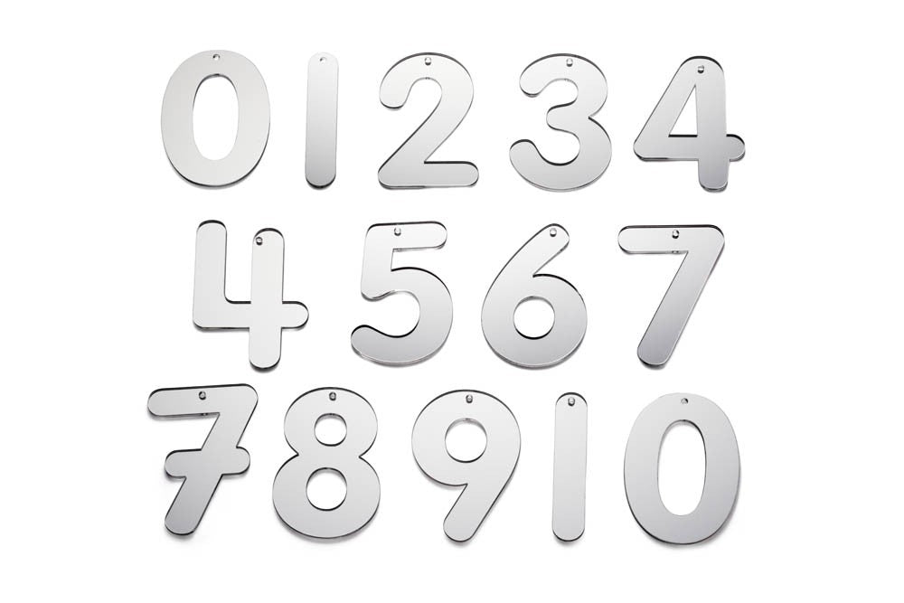 Mirror Numbers 70mm - 6