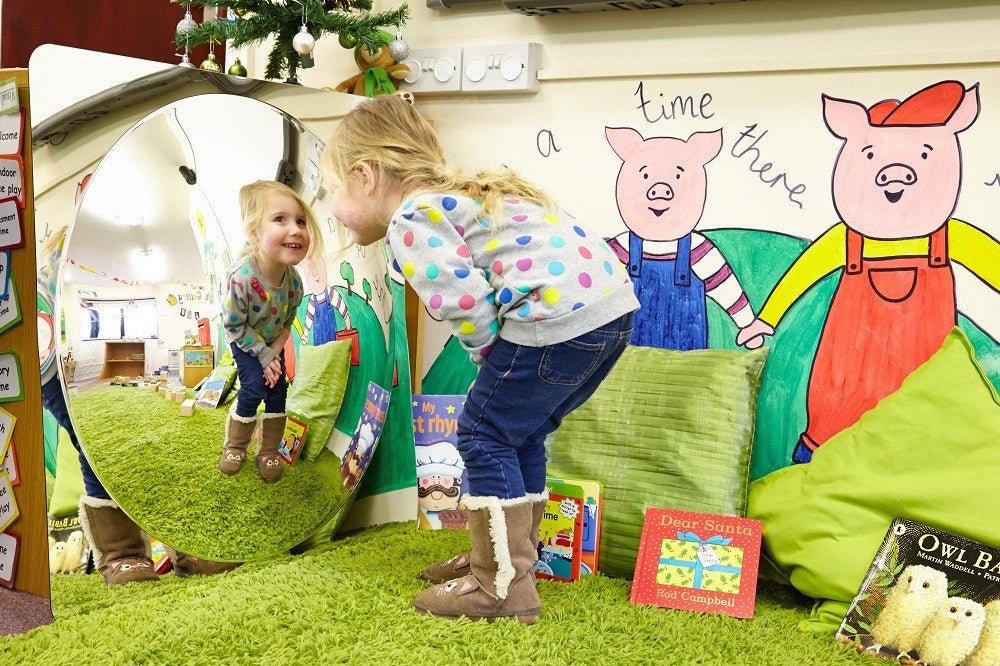 Giant Single Dome Acrylic Mirror Panel - 780mm | Learning and Exploring Through Play