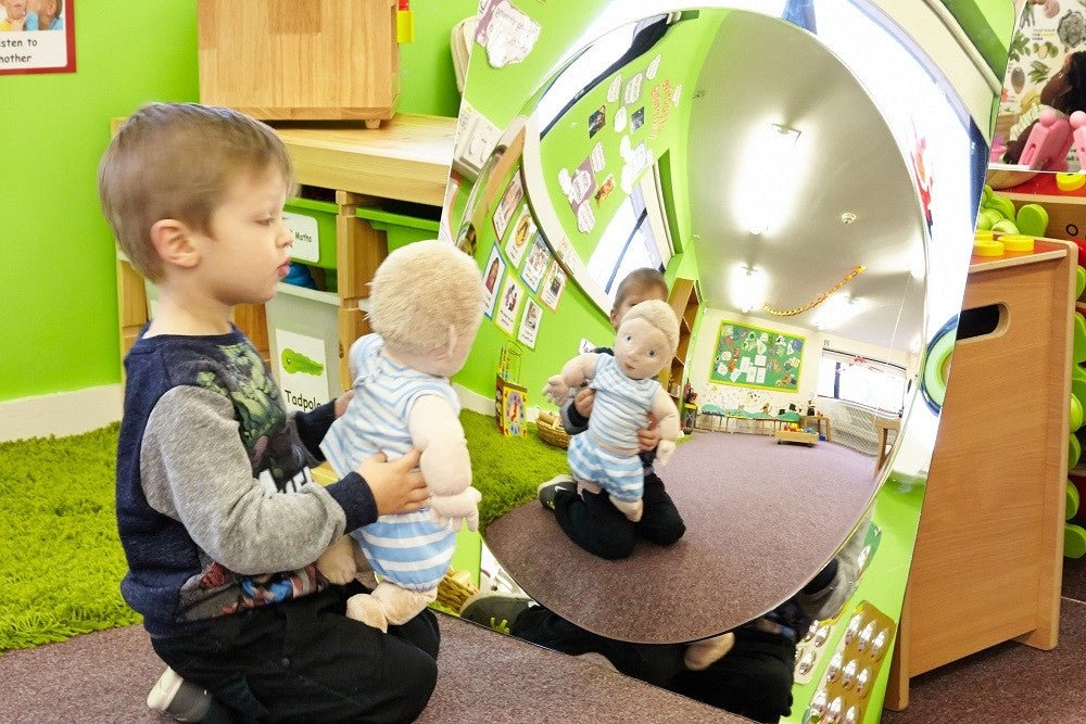 Giant Single Dome Acrylic Mirror Panel - 780mm | Learning and Exploring Through Play