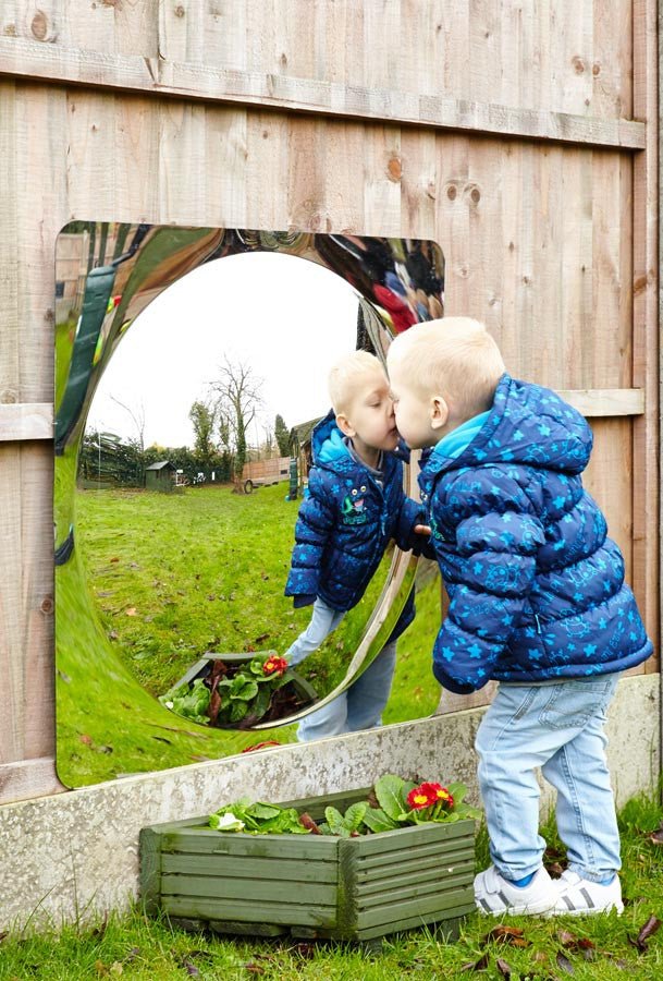 Giant Single Dome Acrylic Mirror Panel - 780mm | Learning and Exploring Through Play
