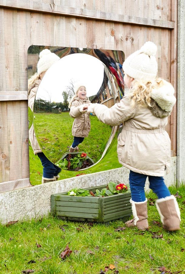 Giant Single Dome Acrylic Mirror Panel - 780mm | Learning and Exploring Through Play