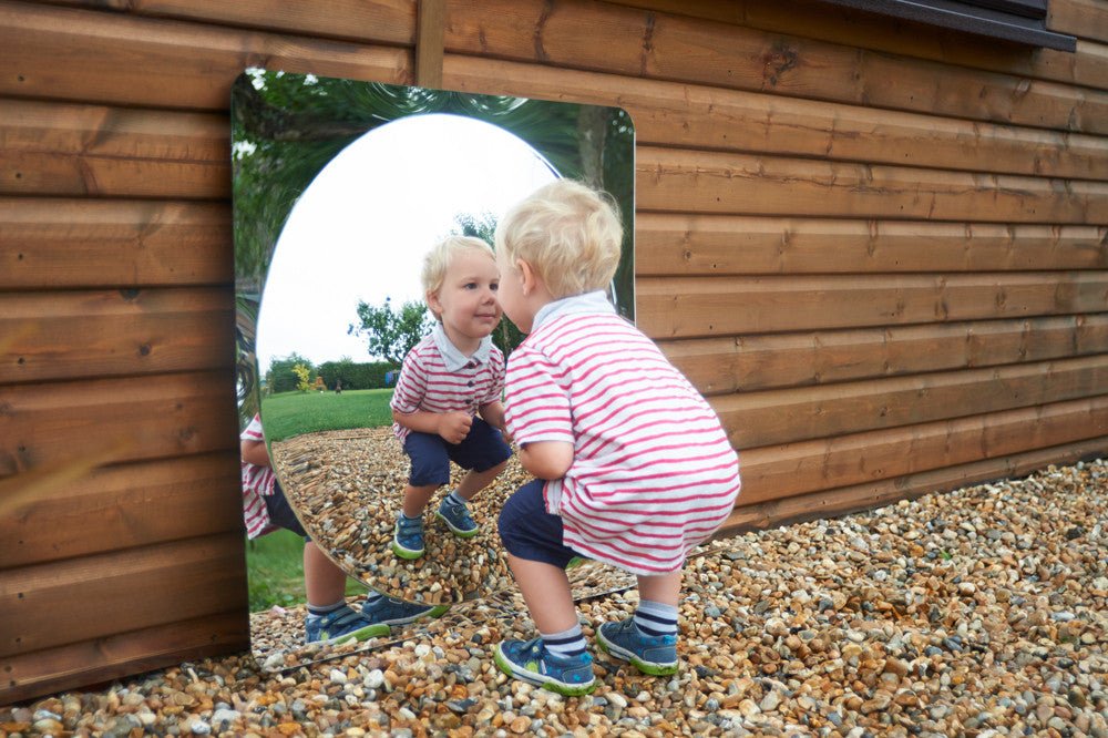 Giant Single Dome Acrylic Mirror Panel - 780mm | Learning and Exploring Through Play