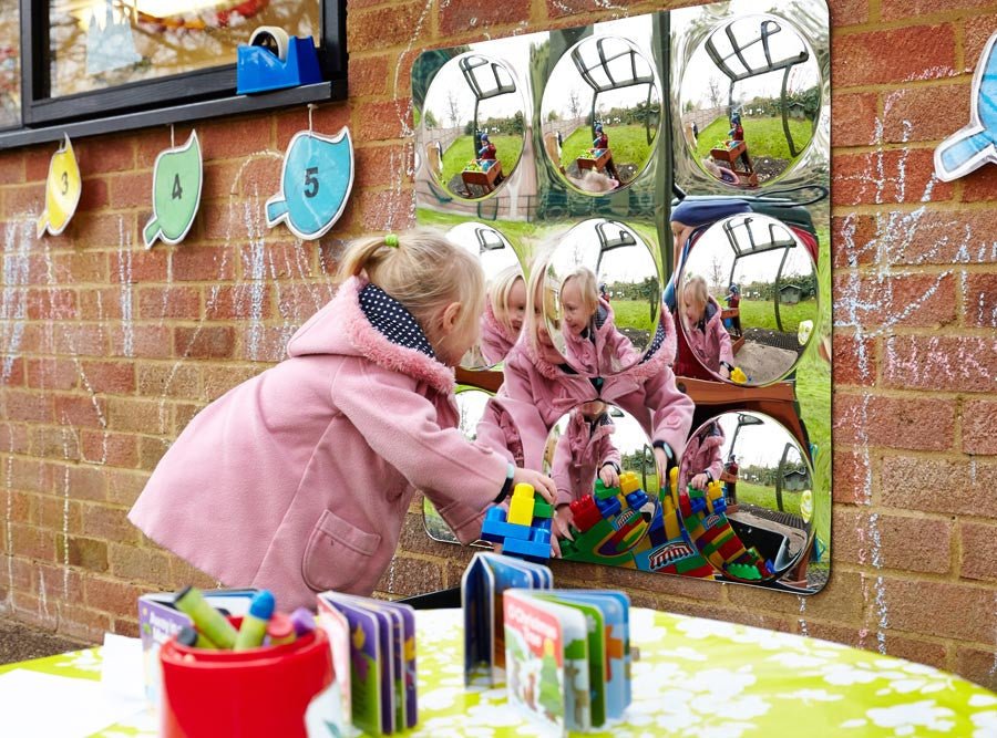 Giant 9-Domed Acrylic Mirror Panel - 780mm | Learning and Exploring Through Play