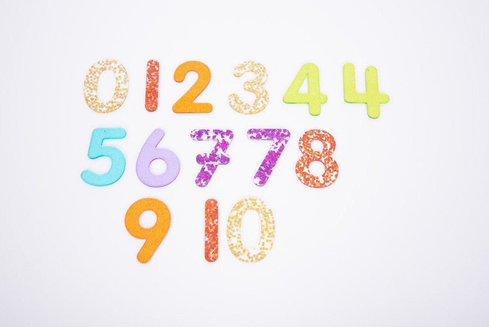 Rainbow Glitter Numbers | Learning and Exploring Through Play