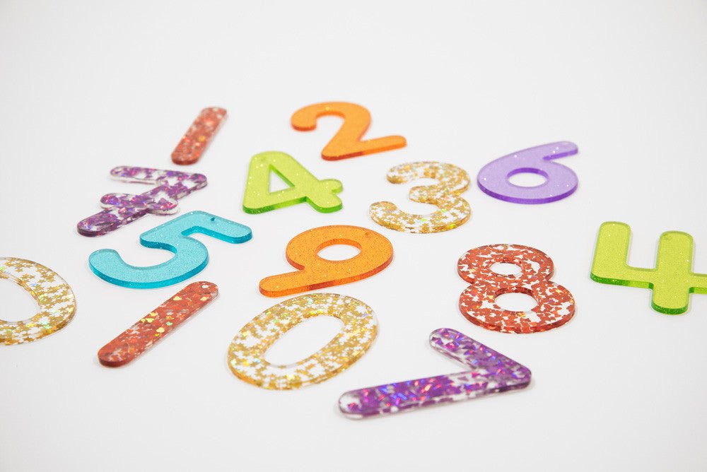 Rainbow Glitter Numbers | Learning and Exploring Through Play