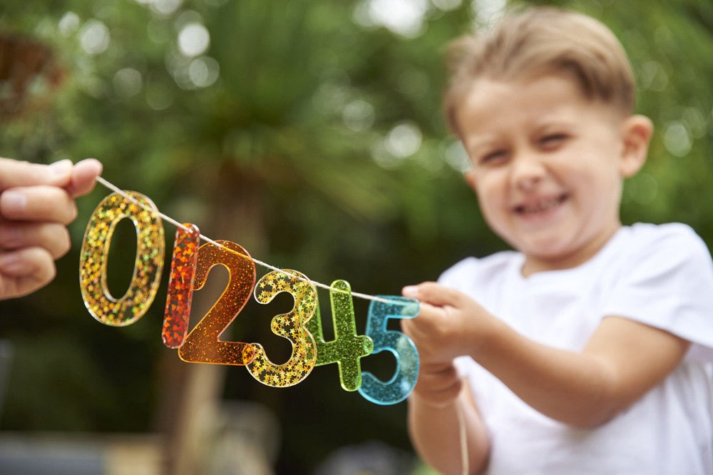 Rainbow Glitter Numbers | Learning and Exploring Through Play