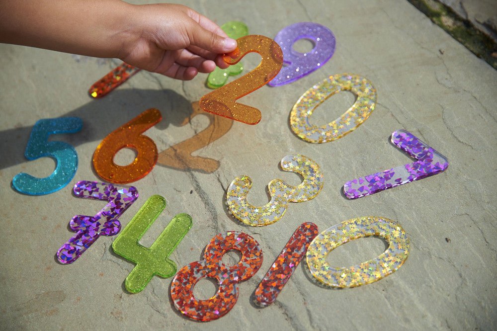 Rainbow Glitter Numbers | Learning and Exploring Through Play