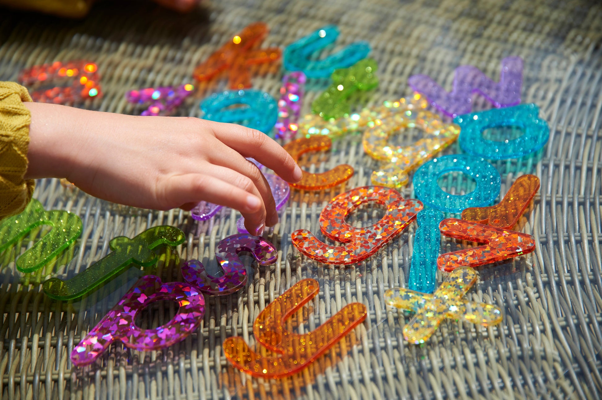 Rainbow Glitter Letters | Learning and Exploring Through Play