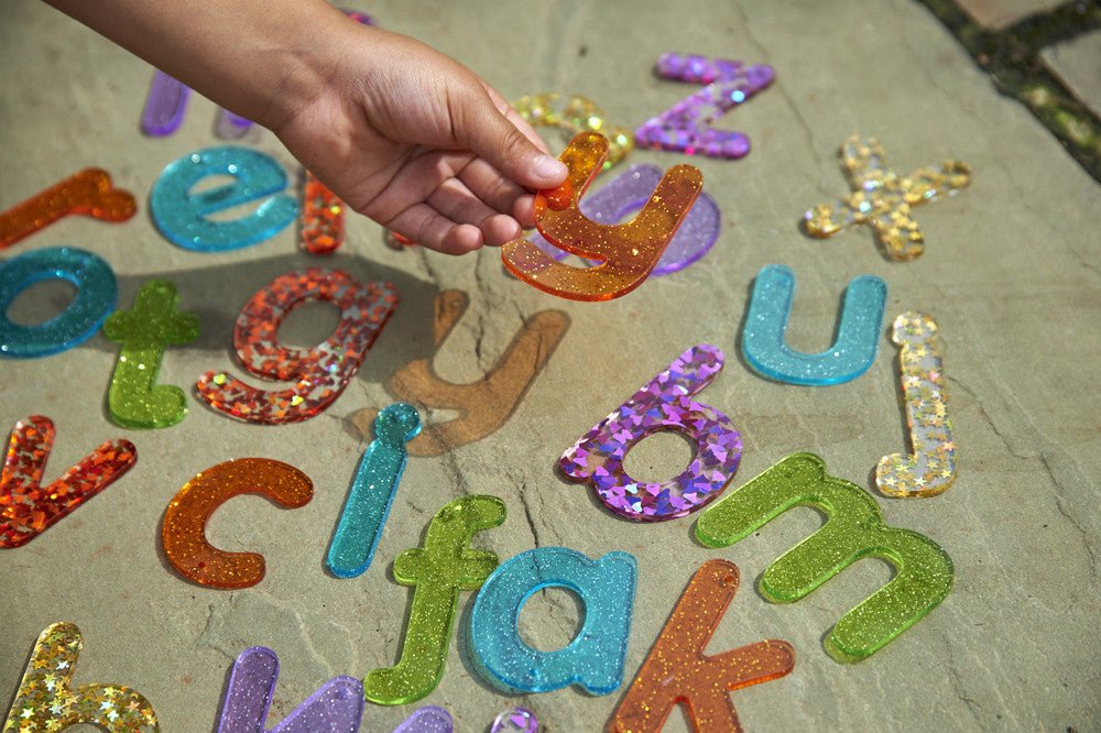 Rainbow Glitter Letters | Learning and Exploring Through Play