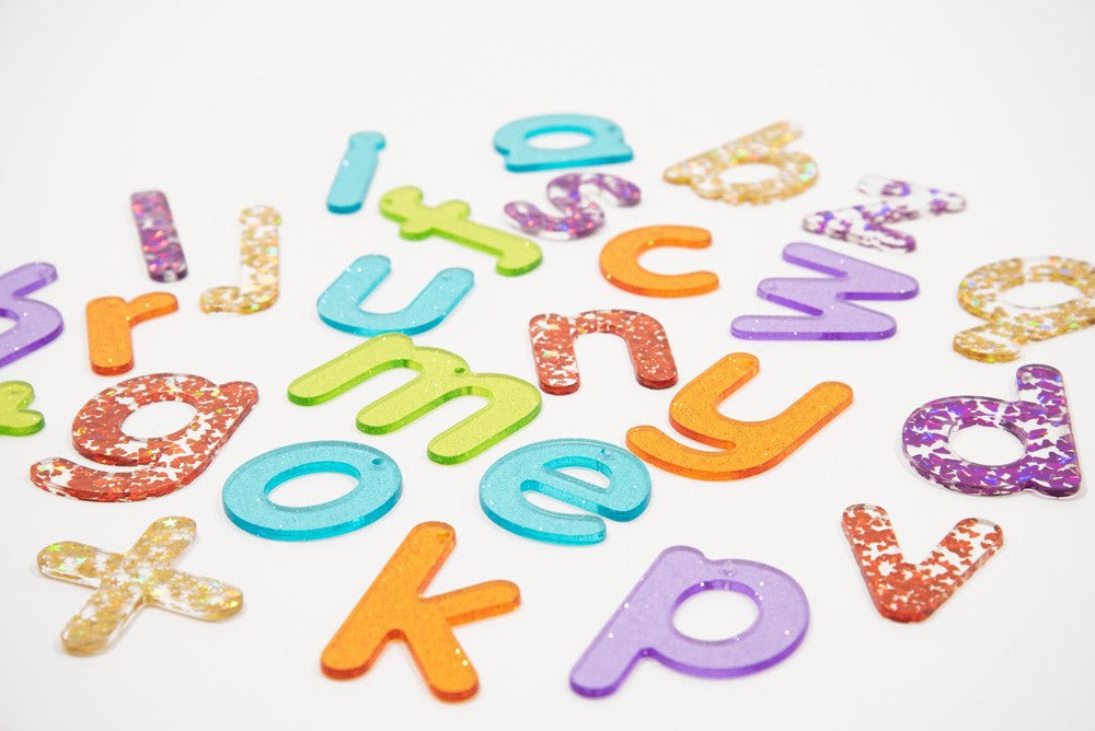 Rainbow Glitter Letters | Learning and Exploring Through Play
