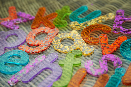 Rainbow Glitter Letters | Learning and Exploring Through Play