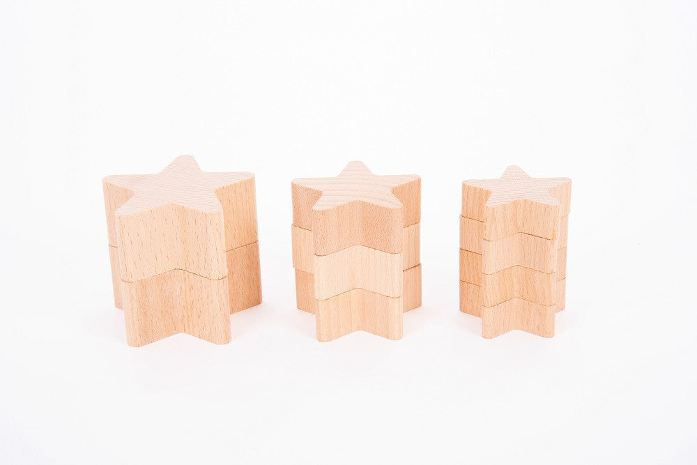 Natural Wooden Stars - Pk21 | Learning and Exploring Through Play