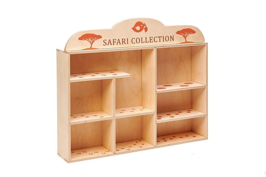 8 Wooden Safari Animals with Display Unit - 4