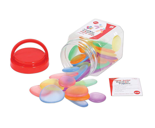 clear junior rainbow pebbles set of 36 - 0