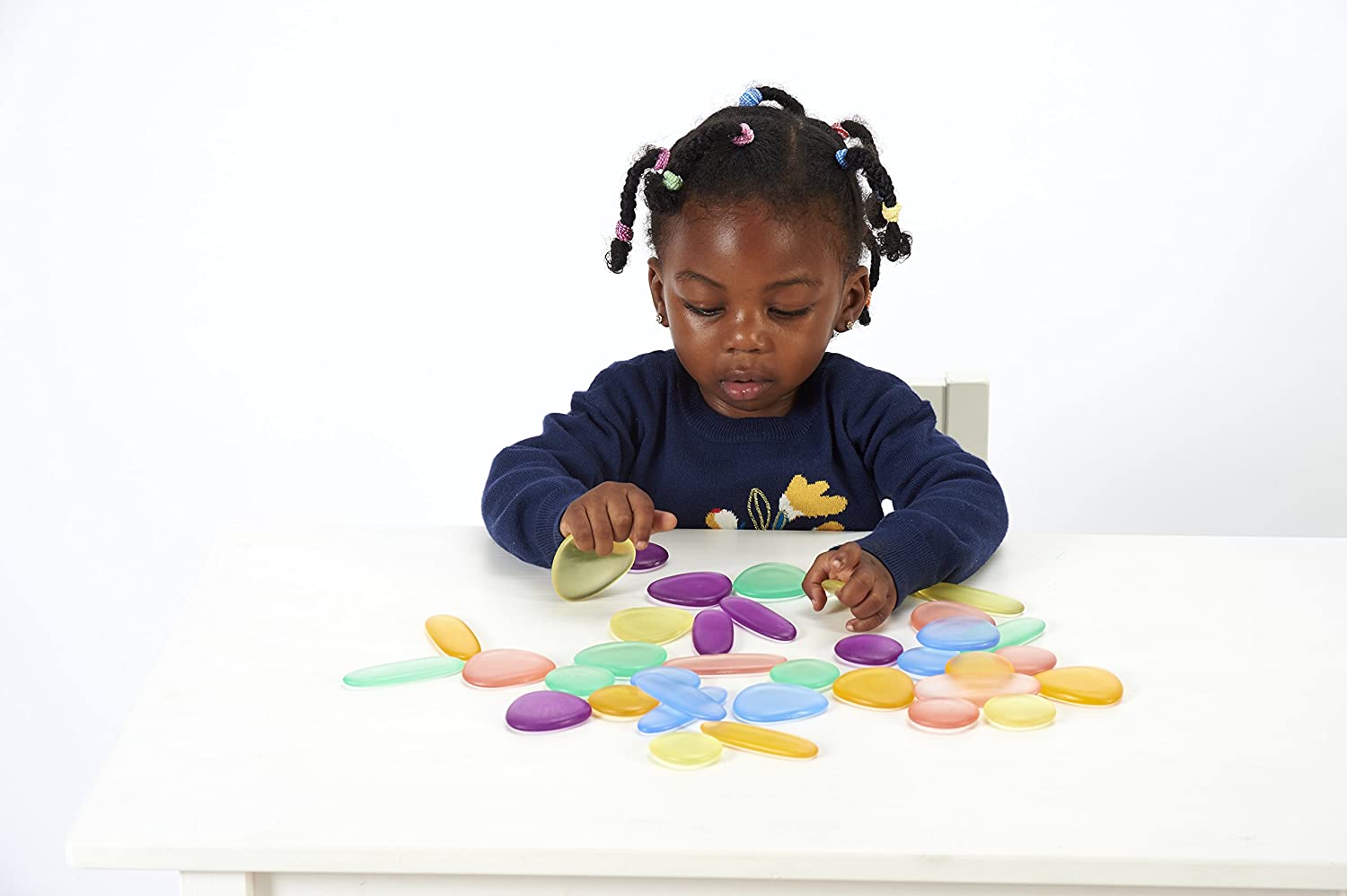 clear junior rainbow pebbles set of 36 - 3