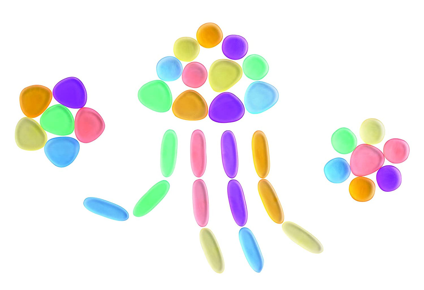 clear junior rainbow pebbles set of 36 - 5