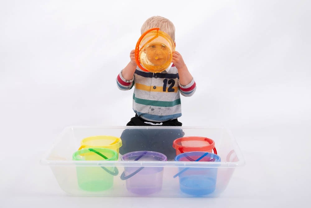 Translucent Colour Bucket Set - Pk6 | Learning and Exploring Through Play