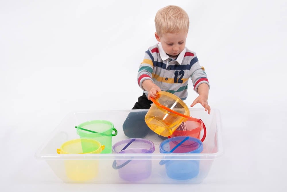 Translucent Colour Bucket Set - Pk6 | Learning and Exploring Through Play