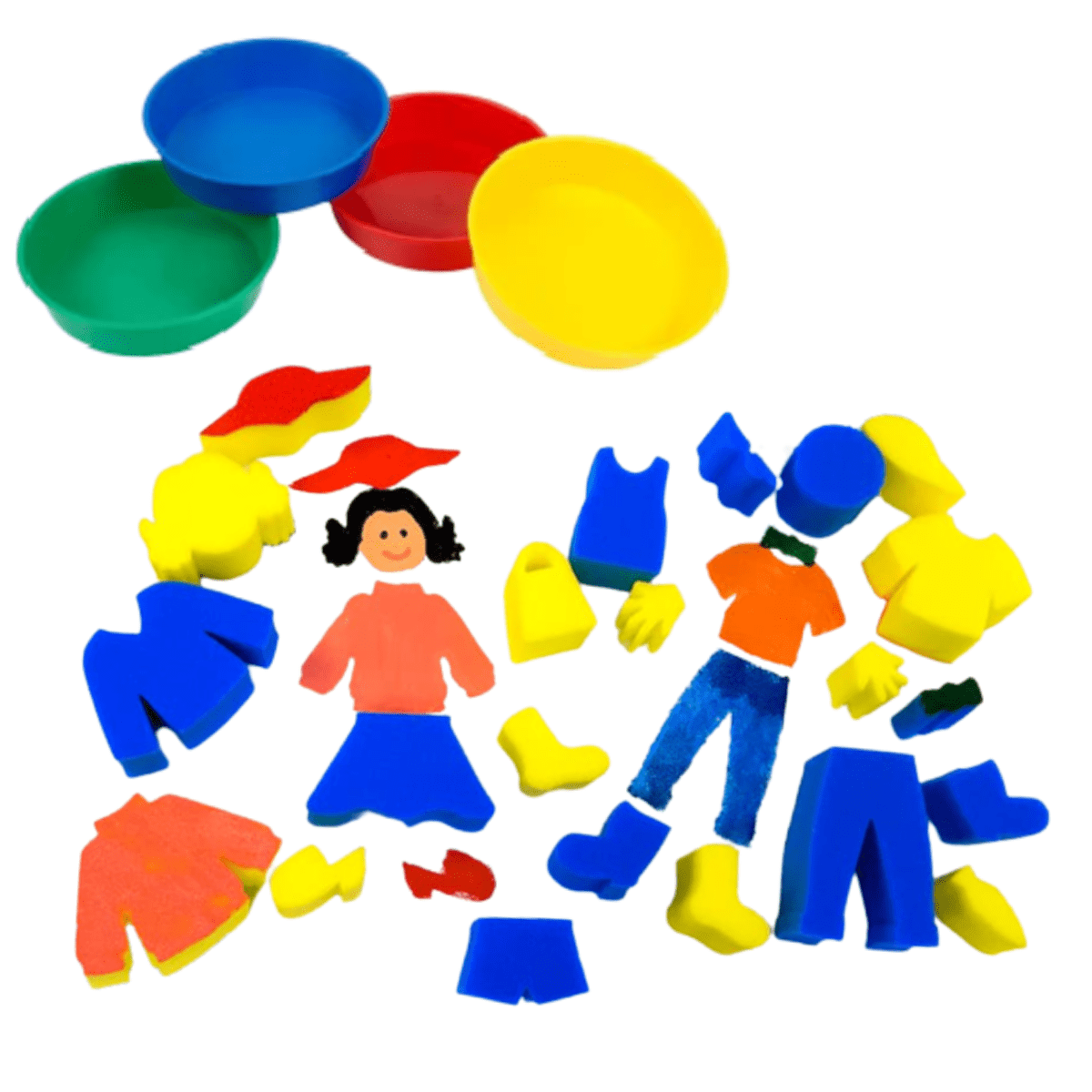 Sponge Painting People and Dip Bowl Bundle | Learning and Exploring Through Play