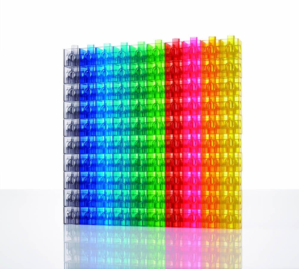 Translucent Linking Cubes - Pk100 Learning and Exploring Through Play