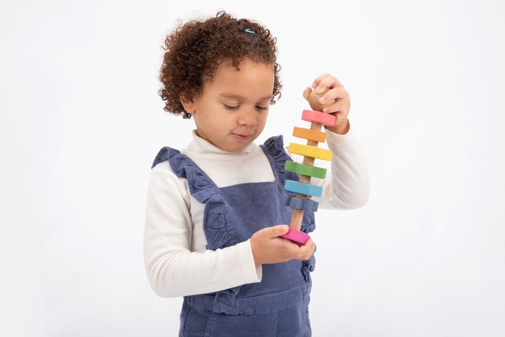 Rainbow wooden shape twister - 4