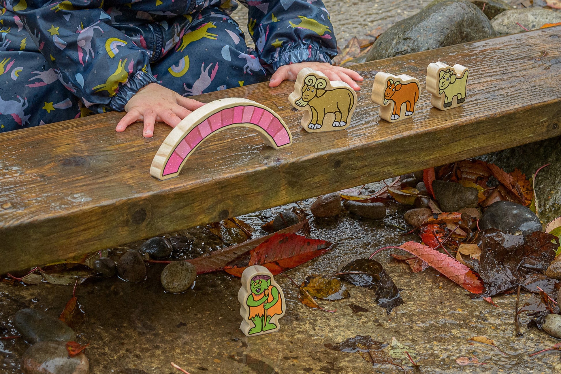The Billy Goats Gruff Wooden Characters | Learning and Exploring Through Play