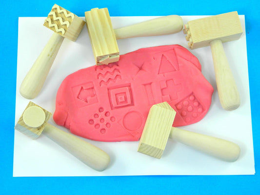 Wooden Pattern Hammers (Set of 5) | Learning and Exploring Through Play