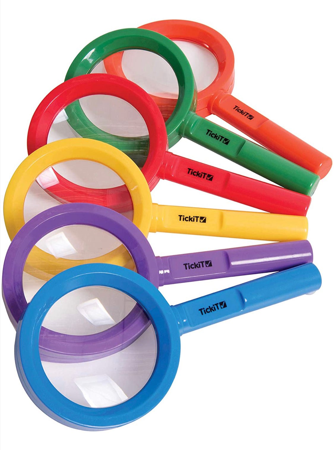 Rainbow Magnifiers Set. A set of brightly coloured hand magnifiers ...