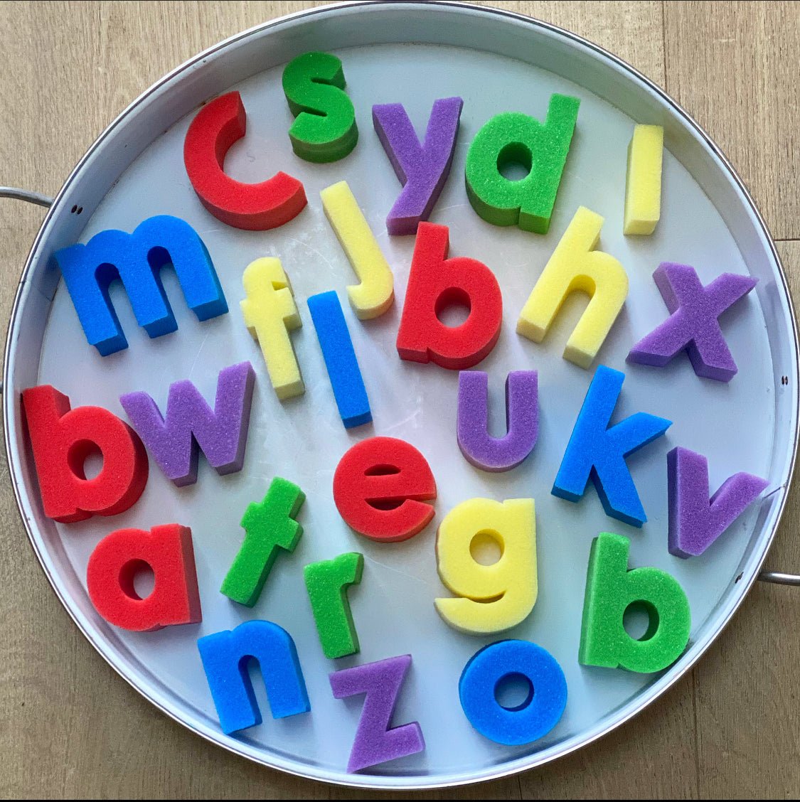 Lowercase alphabet sponges – Learning and Exploring Through Play