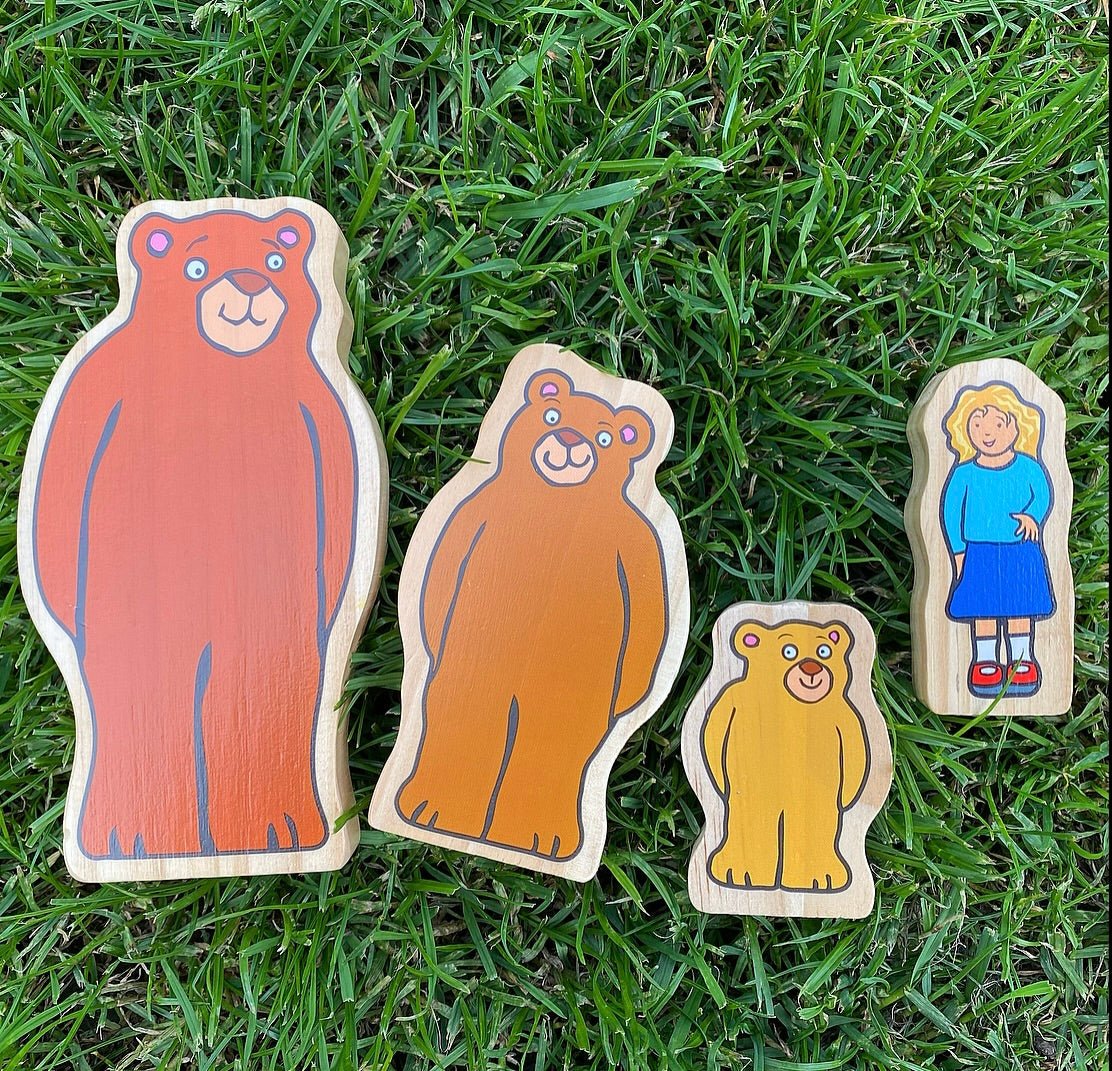 Goldilocks wooden characters set - 2