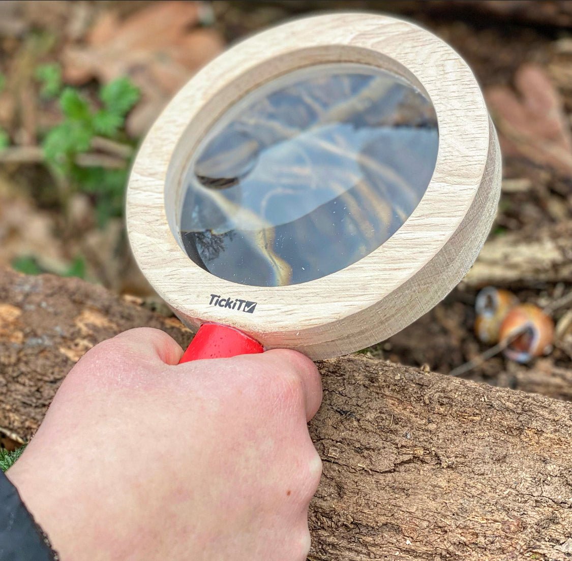 Wooden Hand Lens Magnifier Learning and Exploring Through Play