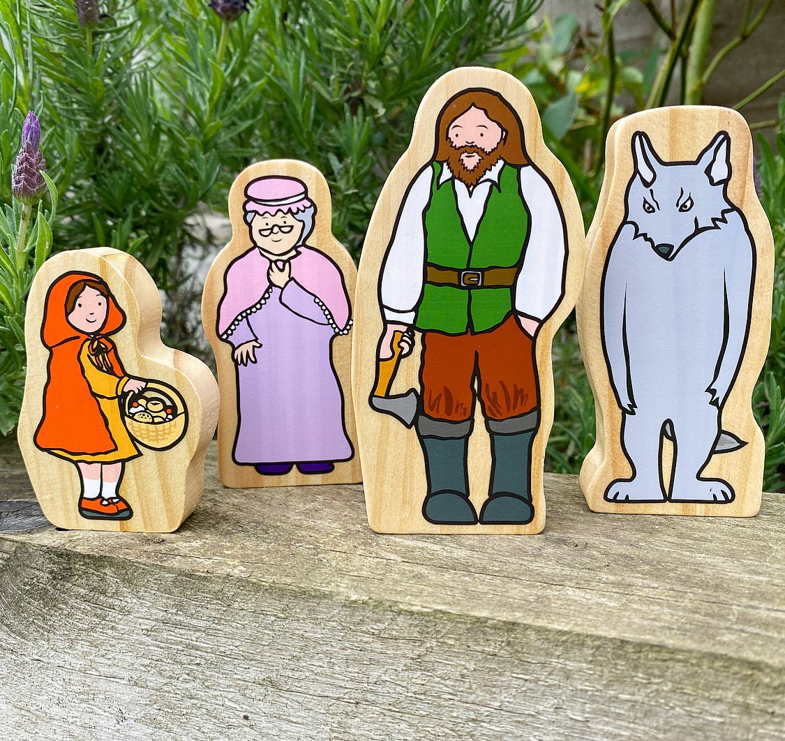 Little red riding hood wooden character set - 0