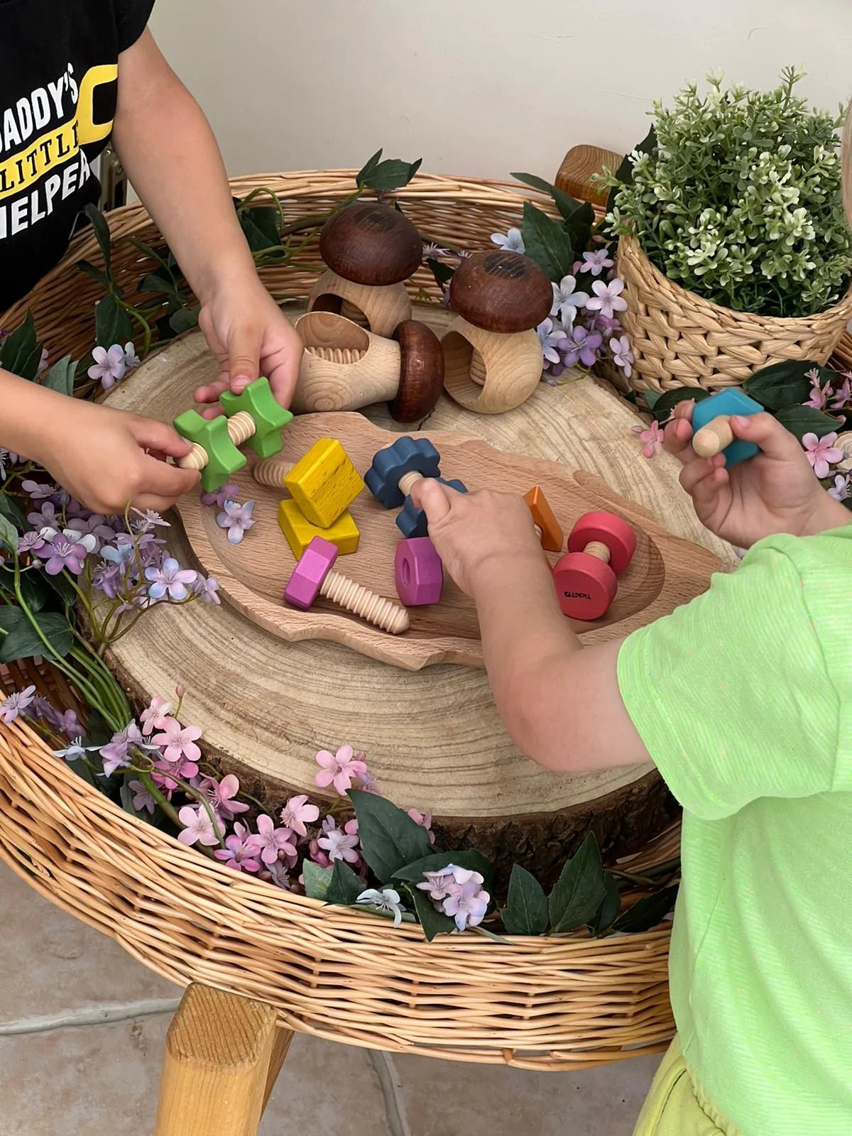 Rainbow Wooden Nuts and Bolts Pk21 | Learning and Exploring Through Play