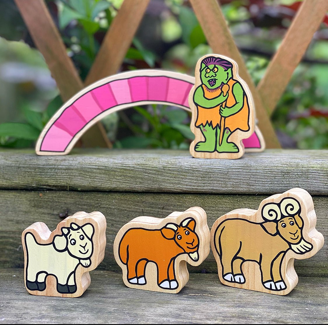 The Billy Goats Gruff Wooden Characters | Learning and Exploring Through Play