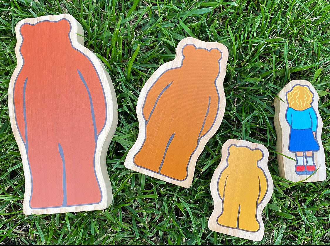 Goldilocks wooden characters set - 3