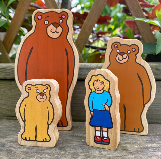 Goldilocks wooden characters set - 0