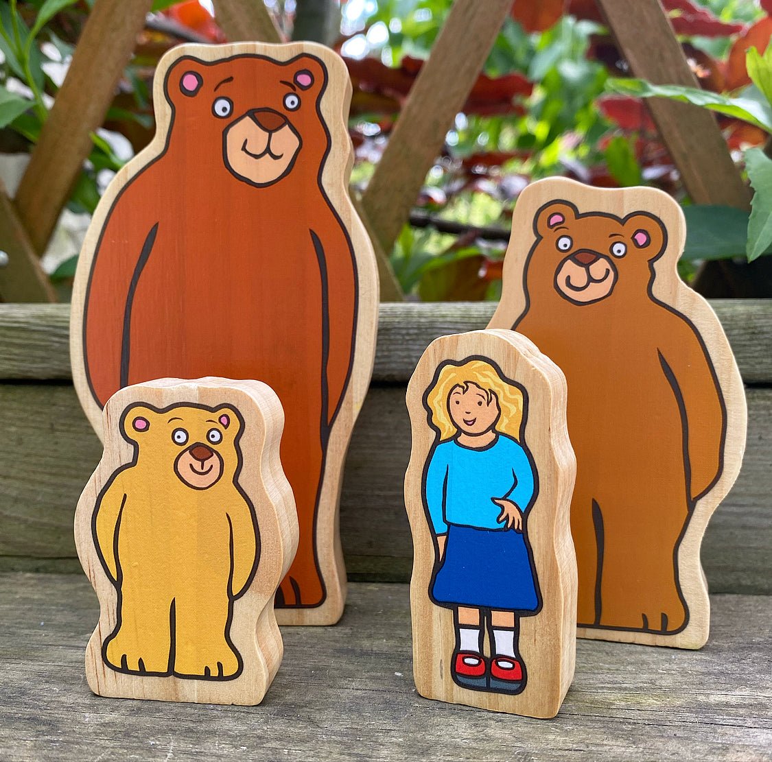 Goldilocks wooden characters set - 0